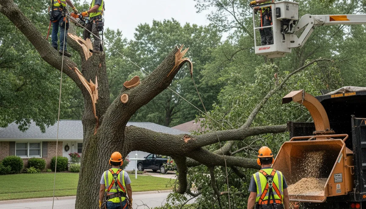 Emergency tree removal service in Saint Louis, MO after storm damage or fallen trees