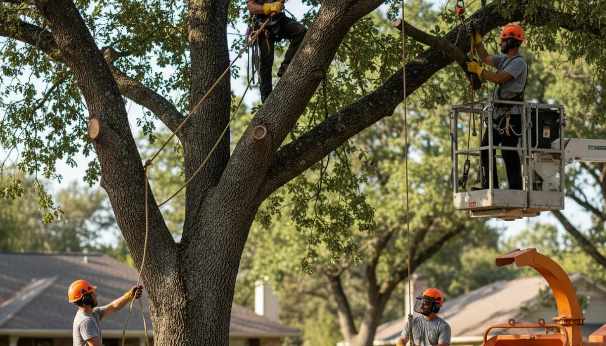 Saint Louis, MO tree trimming crew pruning trees for safer, healthier curb appeal